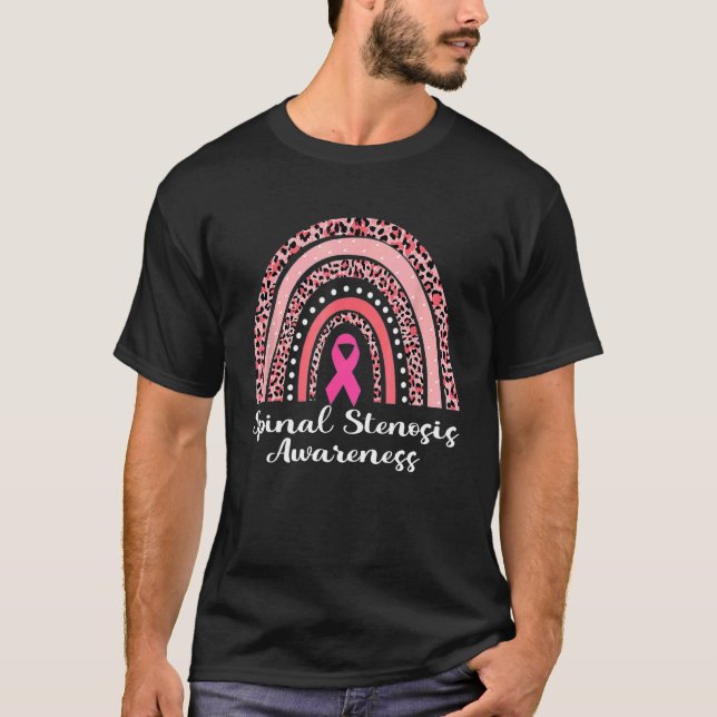 Spinal Stenosis Awareness Proud Fighter Spinal Ste T-Shirt (Front)