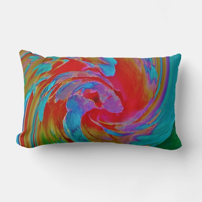 Spinart! Fluorescing Floral Lumbar Pillow (Front)