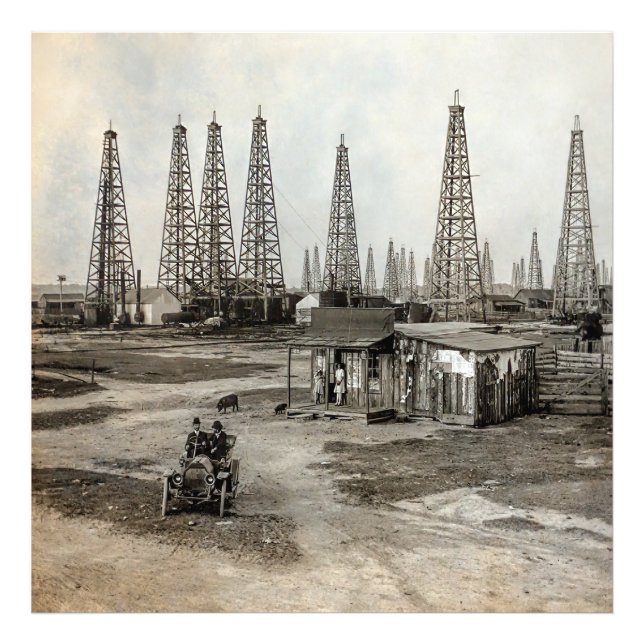 Spindletop Oil field - Texas 1902 Photo Print (Front)