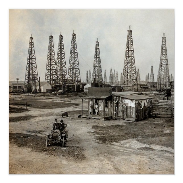 Spindletop Oil field - Texas 1902 Poster (Front)