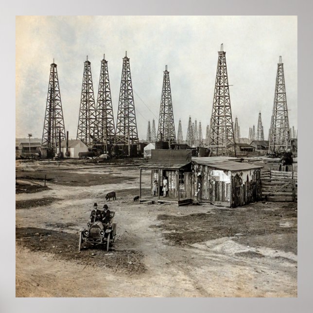 Spindletop Oil field - Texas 1902 Poster (Front)
