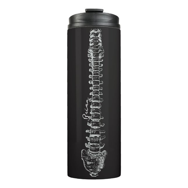 Spine Anatomy Chiropractor Medical Personalized Thermal Tumbler (Front)
