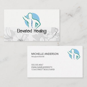 Spine Back Logo   Acupuncture Business Card