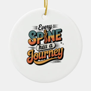 Spine Care Journey and Body Alignment Ceramic Ornament