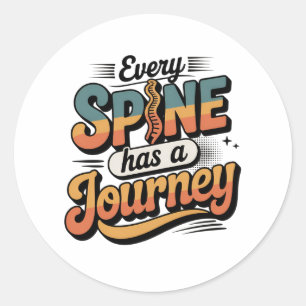 Spine Care Journey and Body Alignment Classic Round Sticker