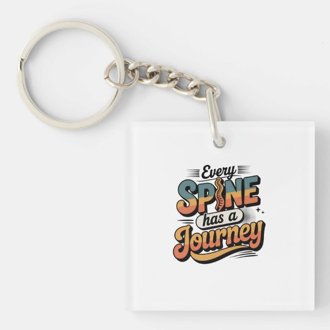 Spine Care Journey and Body Alignment Keychain (Front)