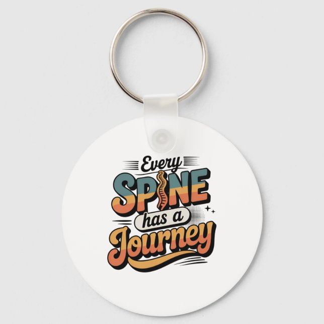 Spine Care Journey and Body Alignment Keychain (Front)