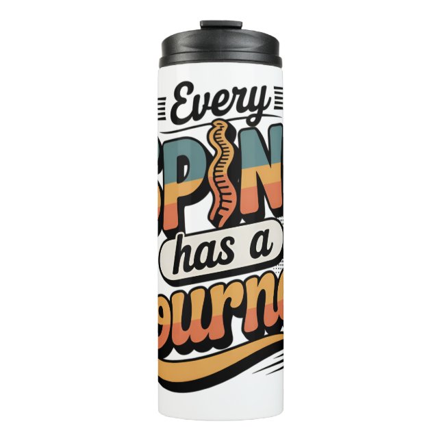 Spine Care Journey and Body Alignment Thermal Tumbler (Front)
