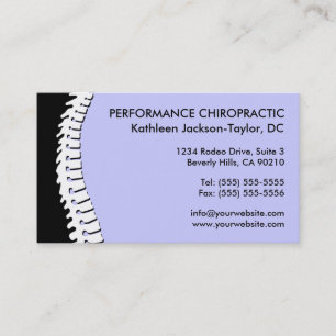 Spine Cutout Chiropractic Business Cards
