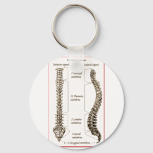 Spine Details Sepia2 Keychain