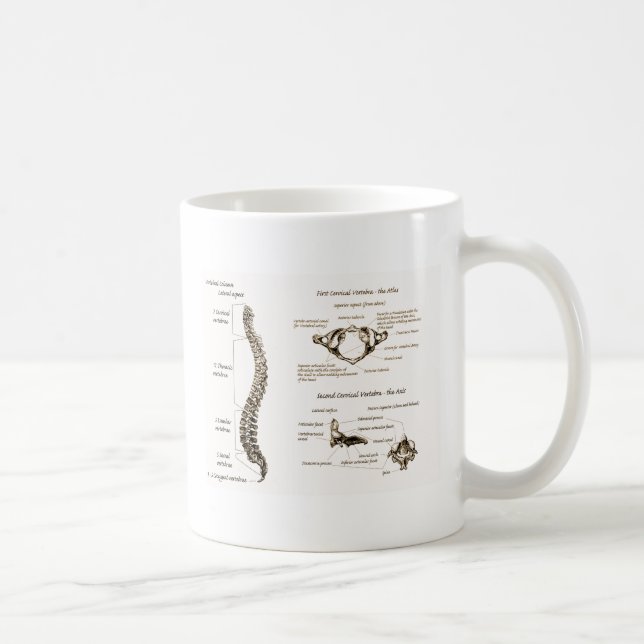 Spine Details Sepia Coffee Mug (Right)