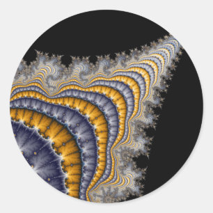 Spine_fractal Classic Round Sticker
