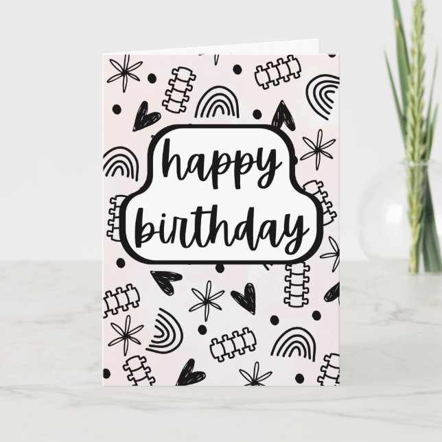 Spine Happy Birthday Card, Chiropractic Birthday Card (Front)