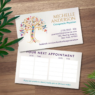 Spine Health Tree - Chiropractic Appointment Business Card