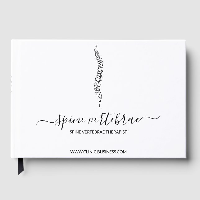Spine Logo Chiropractor Doctor Guest Book (Front)