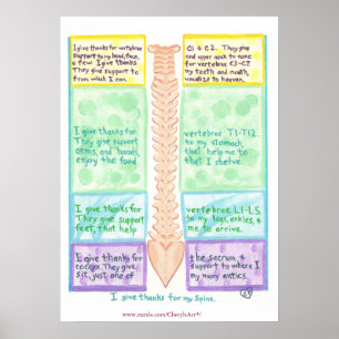 Spine Poster - I give thanks for vertebrae