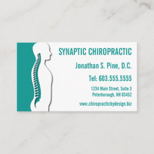 Spine Silhouette Graphic Chiropractor Appointment Card