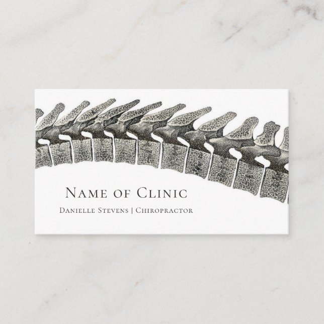 Spine Vertebrae Chiropractor Appointment Reminder (Front)