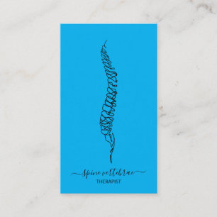 Spine vertebrae orthopedic doctor blue business card
