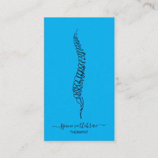 Spine vertebrae orthopedic doctor blue business card