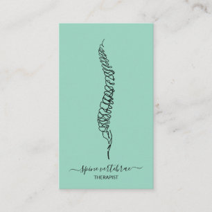 Spine vertebrae orthopedic doctor health green business card