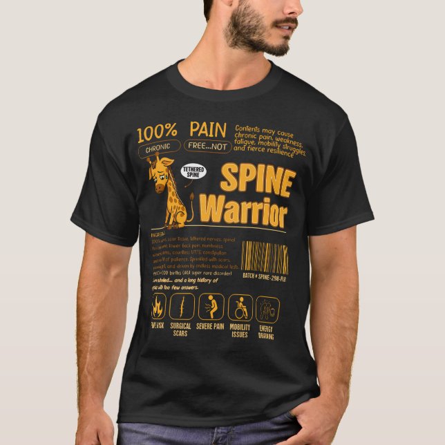 Spine Warrior Tethered Spinal Cord Syndrome Tsc Gi T-Shirt (Front)