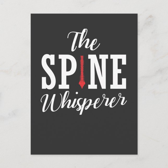 Spine Whisperer Chiropractor Funny Orthopedic Postcard (Front)
