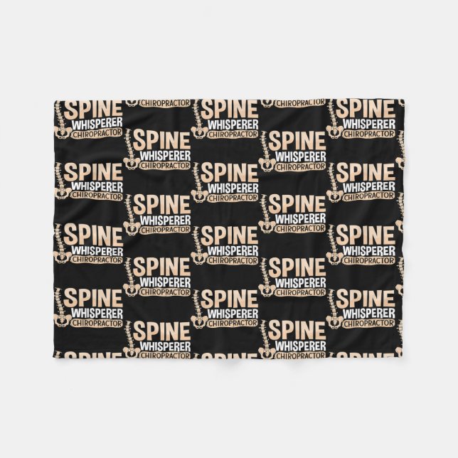 Spine Whisperer Therapy Therapist Chiropractor Fleece Blanket (Front (Horizontal))