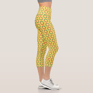 Spinner Patterned Capri Leggings