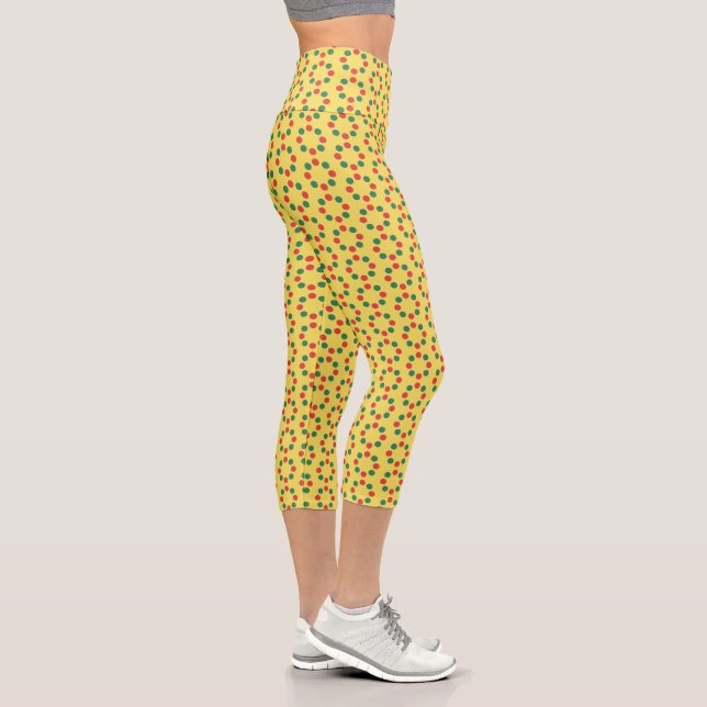 Spinner Patterned Capri Leggings (Right)
