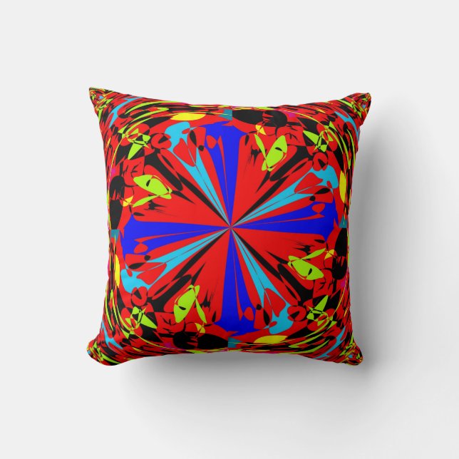 Spinner Rainbow Collection Throw Pillow (Front)