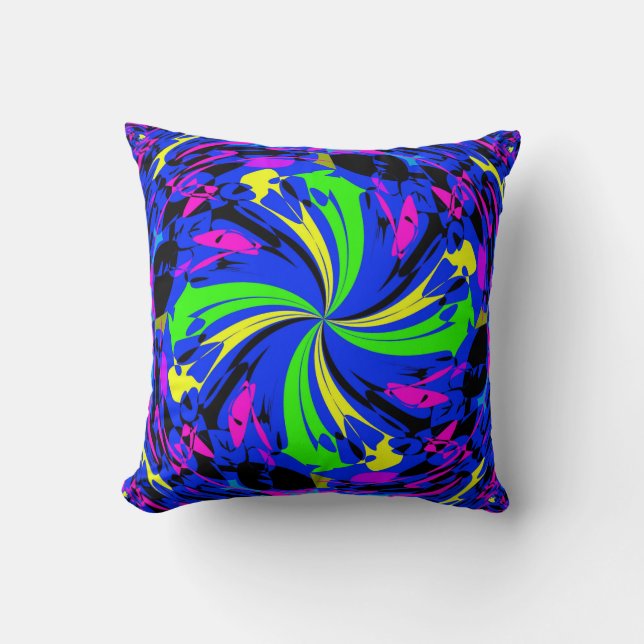 Spinner Rainbow Collection Throw Pillow (Front)