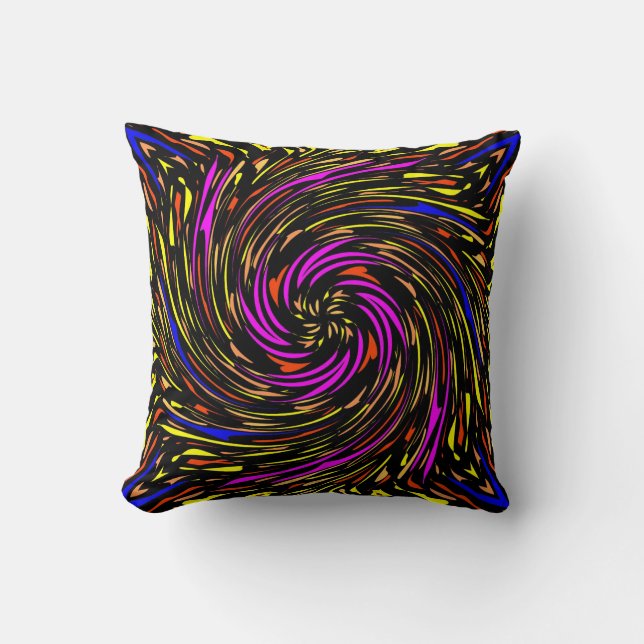 Spinner Rainbow Collection Throw Pillow (Front)