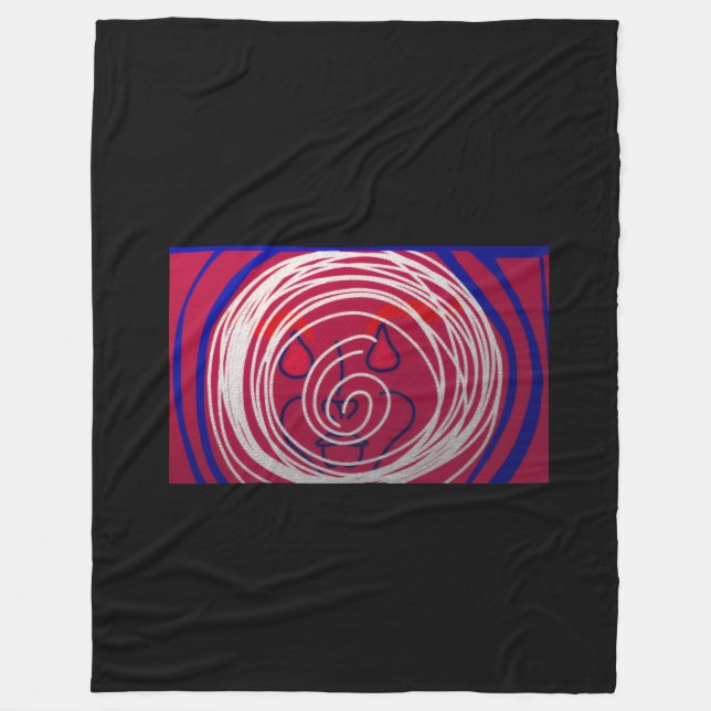 Spinning Around Fleece Blanket (Front)