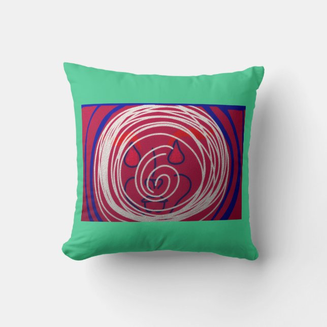 Spinning Around Throw Pillow (Front)
