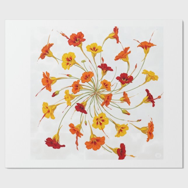 Spinning Blossoms in the Orbit of Light Wrapping Paper (Flat)