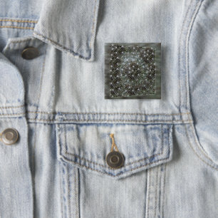 Spinning dandelion puff 2 inch square button