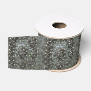 Spinning dandelion puff grosgrain ribbon