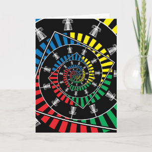 Spinning Disk Golf Baskets Card