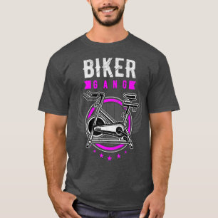 Spinning in Spin Class in Gym for Biker Gang T-Shirt