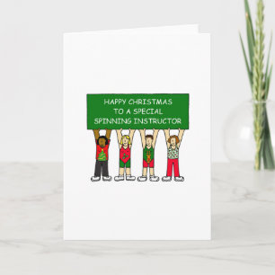 SPINNING INSTRUCTOR HAPPY XMAS HOLIDAY CARD