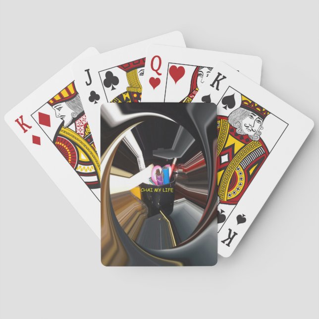 Spinning Office Essentials Modern Wall Decor      Playing Cards (Back)