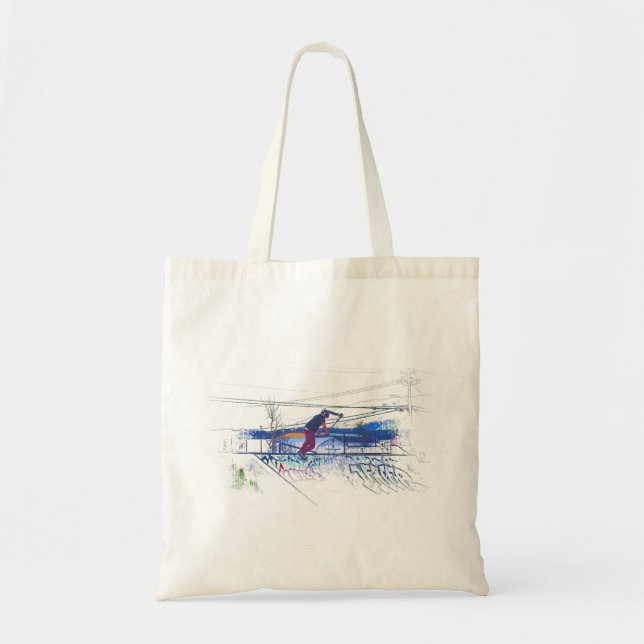 Spinning the Deck - Stunt Scooter Tote Bag (Front)