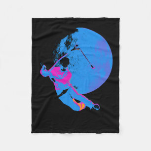 Spinning the Moon - Scooter Rider Fleece Blanket