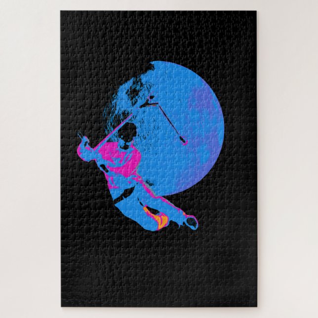 Spinning the Moon - Scooter Rider Jigsaw Puzzle (Vertical)