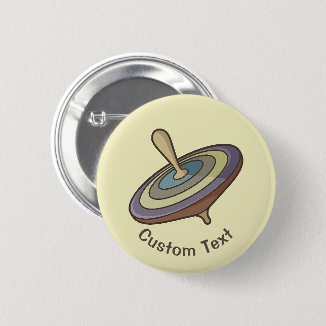 Spinning Top 2 Inch Round Button (Front & Back)