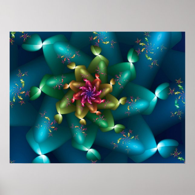 Spinning Wave Fractal Poster (Front)