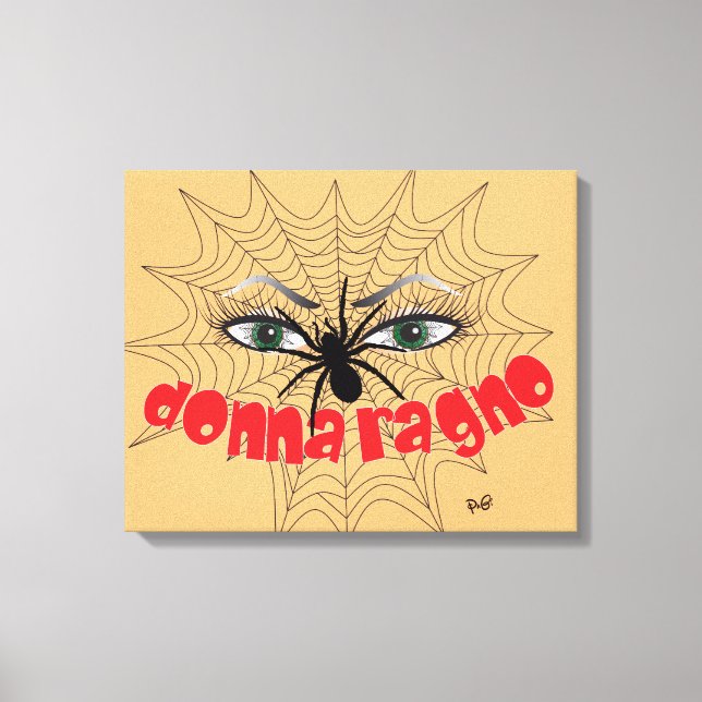 spinning woman pressure on knee canvas print (Front)