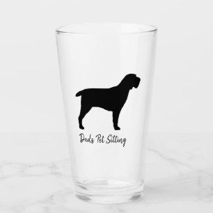 Spinone Italiano Dog Silhouette Personalized Glass