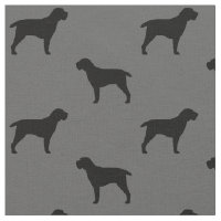 Spinone Italiano Dog Silhouettes Grey and Black